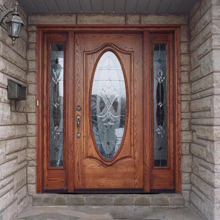 Solid Traditional Design Wooden Door