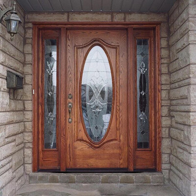 Solid Traditional Design Wooden Door