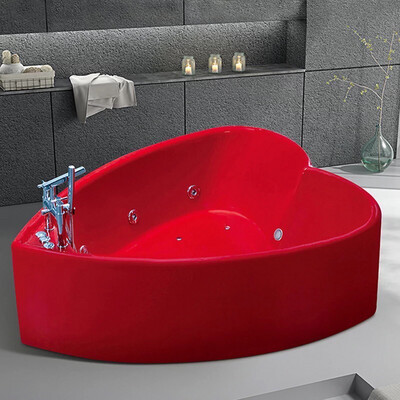 Luxury Acrylic Heart Shaped Bathtub