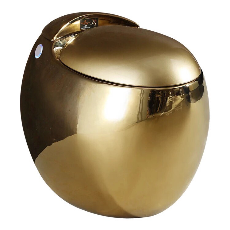 Golden Sanitary Egg Shape Smart Toilet