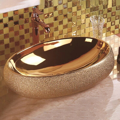 Luxury Golden Antique Washbasin Sink