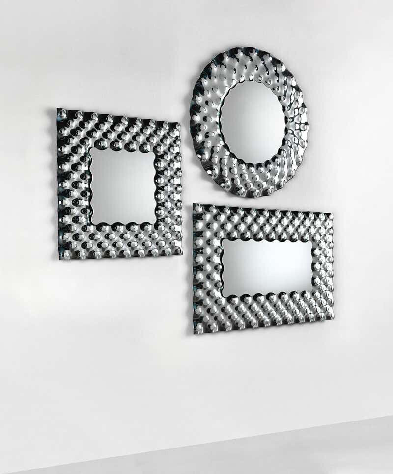Cabins Pop Multiple Shape Wall Mirror in Fused Glass