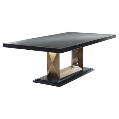 Luxury Bronze Trimming Dining Table