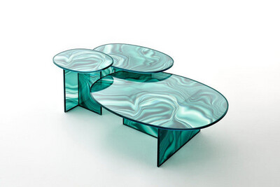 Transparent Unique Shape Coffee Table