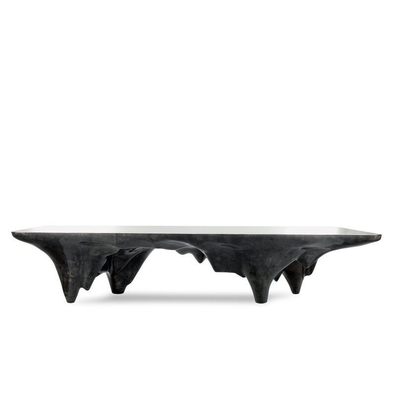 Sculptural Arctic Dining Table In Parchment