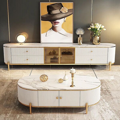Modern Marble Top Tv Console Table