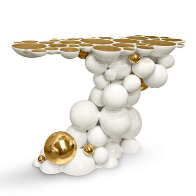 Luxury Aluminum Spheres Console Table