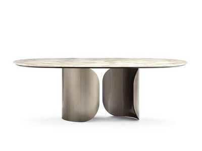 Luxury Oval Dining Table With Marble Top