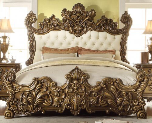 Eastern King Bed in Beige