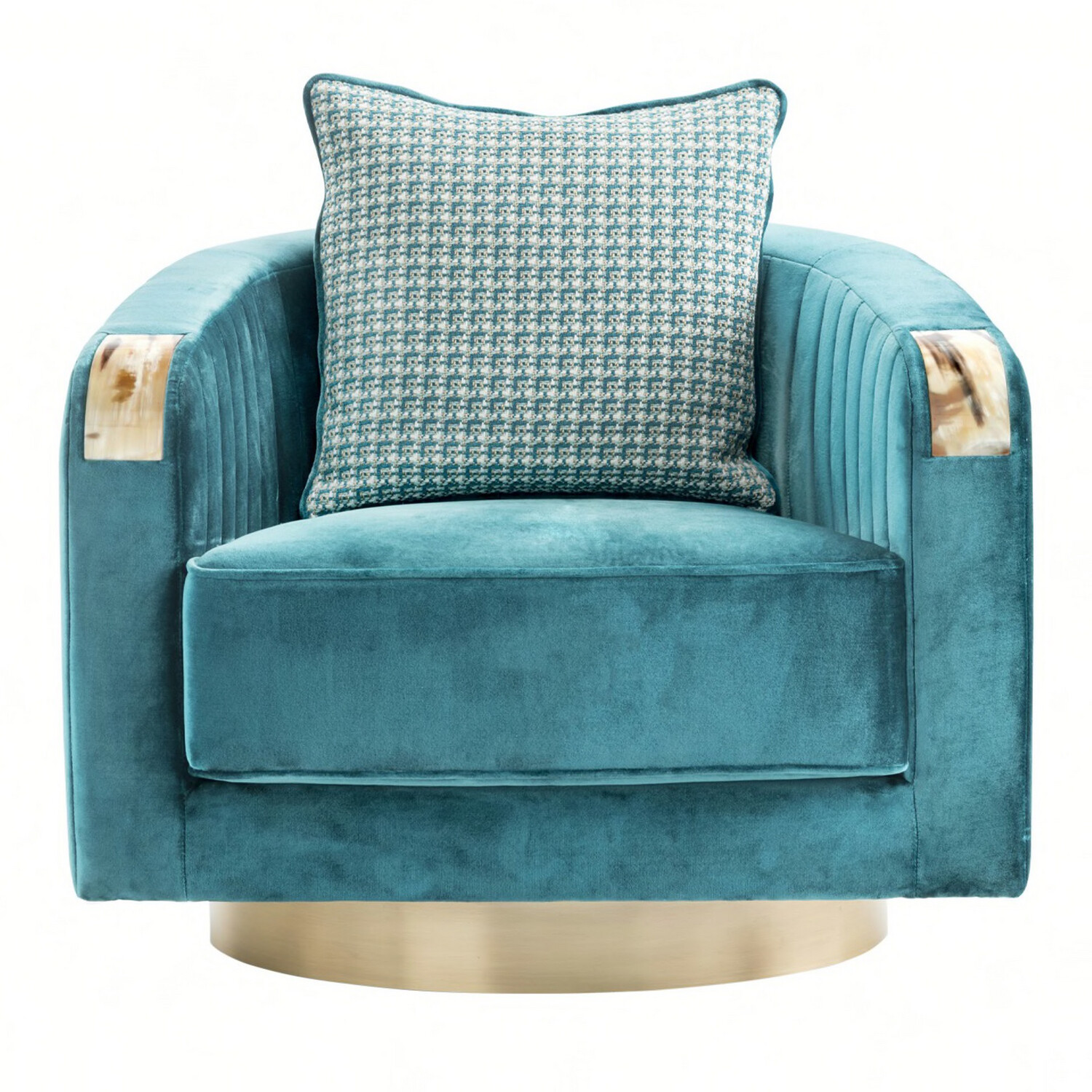 Modern Swivel Fabric Armchair