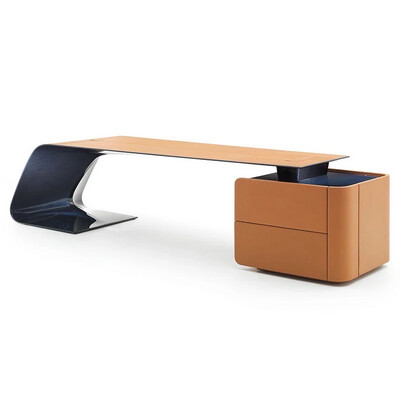Unique Design Leather Executive Office Desk