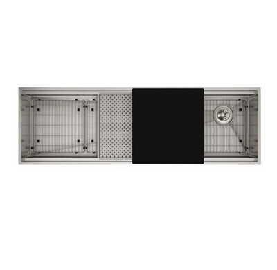 Stainless Steel Kitchen Sink with Basin Rack