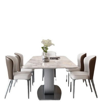Quality Marble Mdf Top Dining Table Set