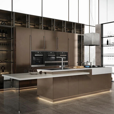 Modern Island Kitchen Cabinet Designs H-322