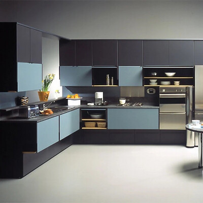 Modern style high gloss lacquer villa kitchen cabinets CG-122