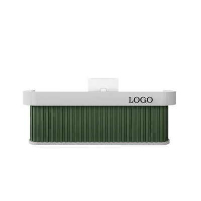 Classic White& Green LED Reception Front Desk Counter