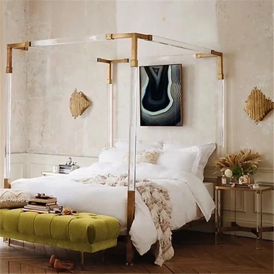Transparent acrylic Canopy Bed Frame