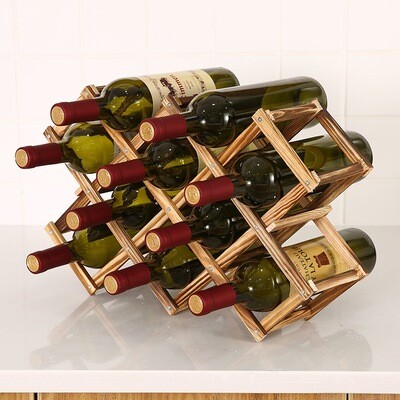 Quality Creative Folding Wooden Wine Rack 