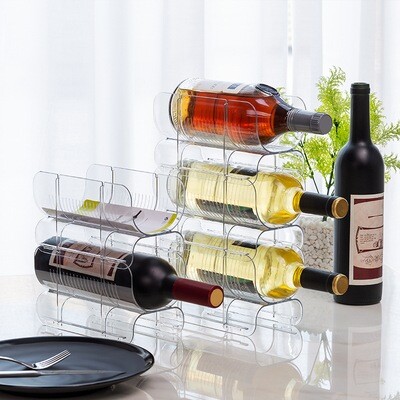 Classic Transparent Home Display Wine Rack Refrigerator Storage Box