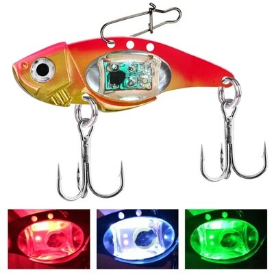 Electronic Fishing Bait LED Lamp Luminous Bait Treble Hook