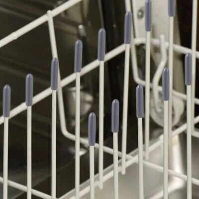 Flexible Round End Cap Dishwasher Rack With Protective Sleeves 100pcs