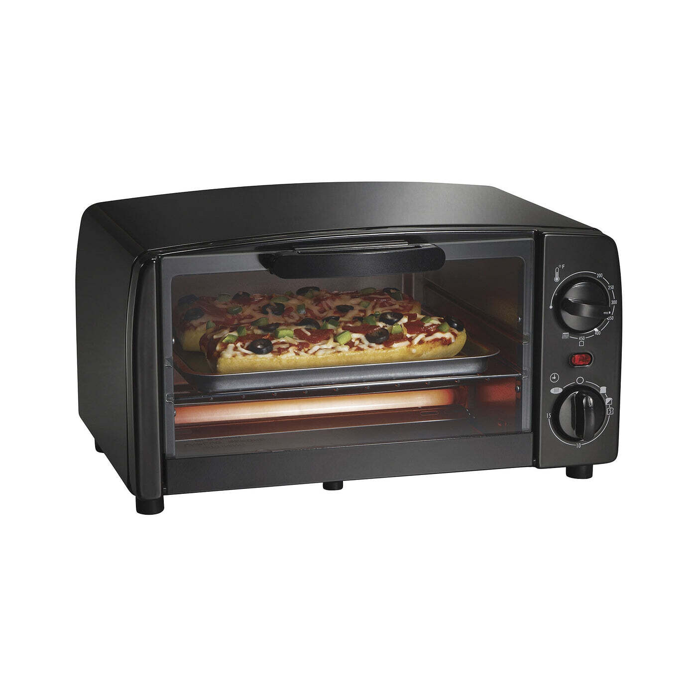 Proctor Silex - Extra-large 4-slice Toaster Oven Broiler - Black