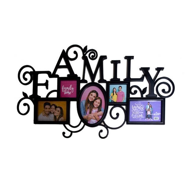Family Photo Collage Frame (Black)