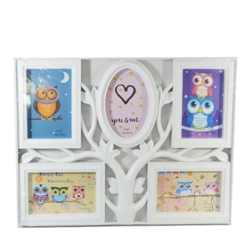 Tree Photo Frame 5 Photos White
