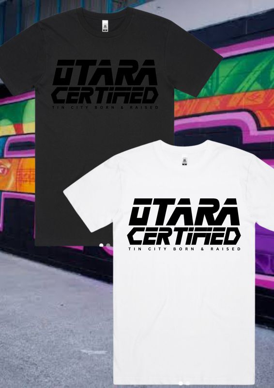 Black otara certified tees