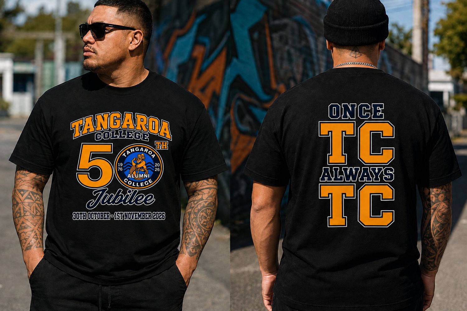 Tangaroa college (black T-shirt )