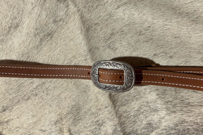 Beautiful Quality Headstall, Single Ear - Single Buckle Harness Leather. Upgraded with Jeremiah Watt Buckles