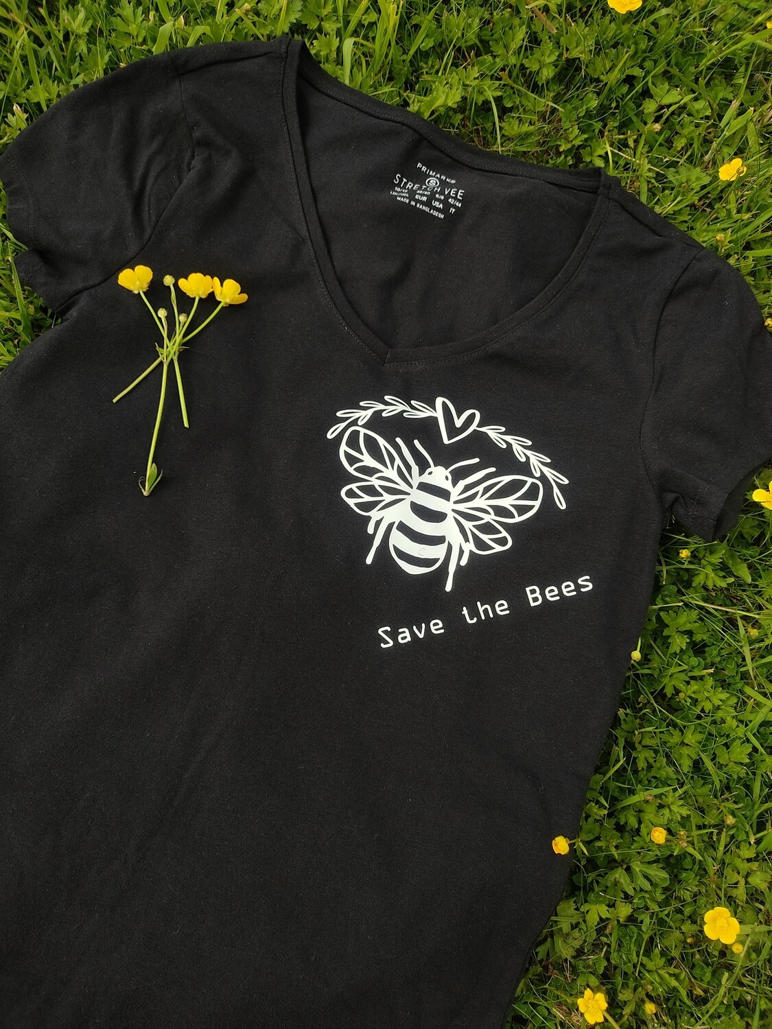 Bee Enviro Vinyl T-Shirt Blk/ Wht - Women