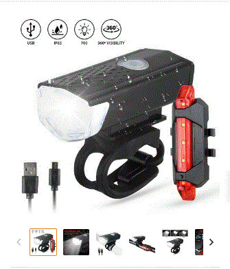 Mountain Bike Front And Rear Tail Lights Riding Safety Warning Lights