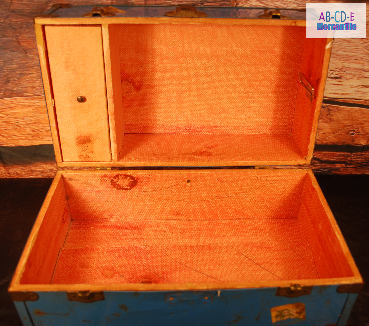 Antique Metal Doll Clothes Box