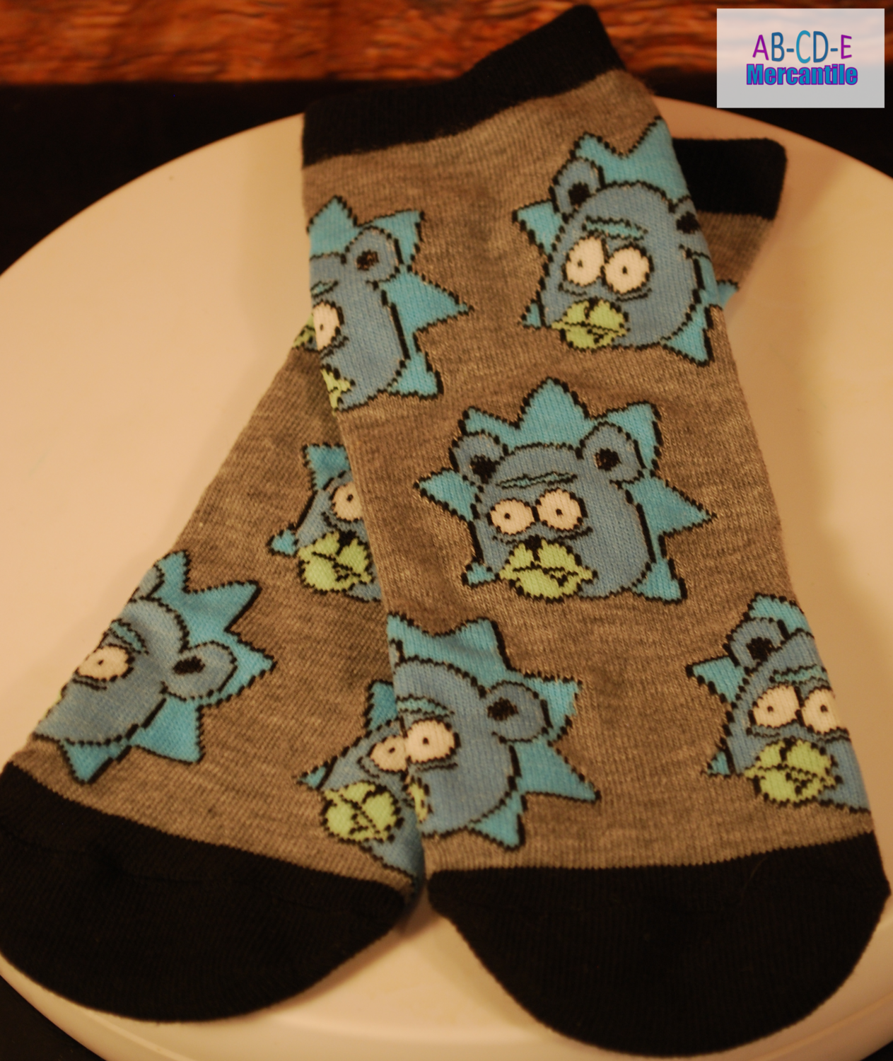 Rick &amp; Morty Socks-Blue Rick