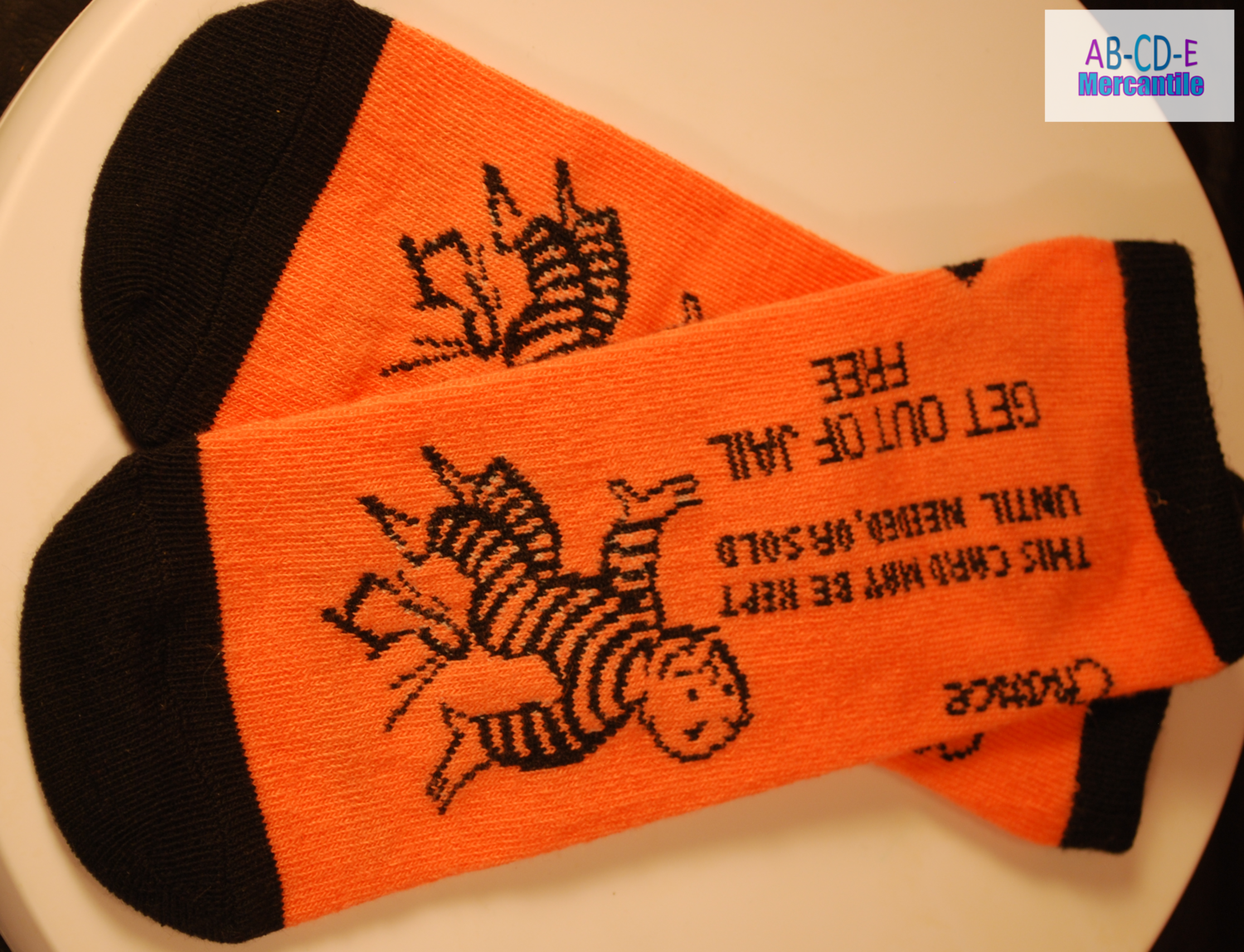 Board Game Fun Socks-Monopoly Chance Card