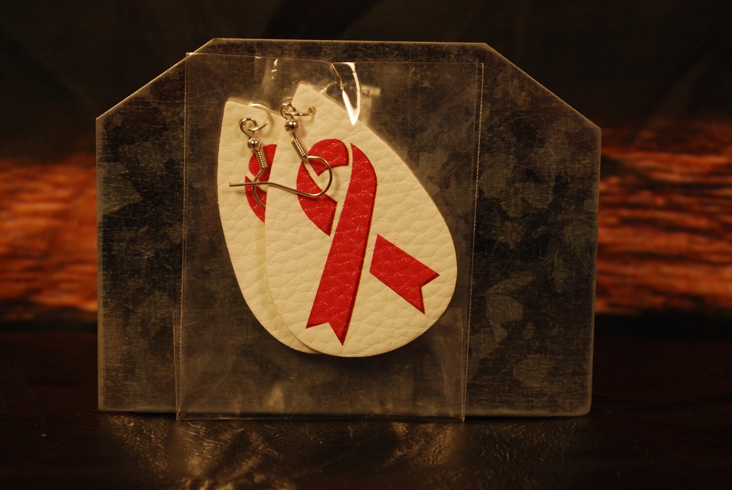 Leather Awareness Earrings-M
