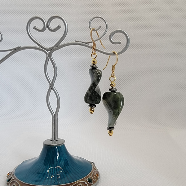 Seaweed Quartz Earrings