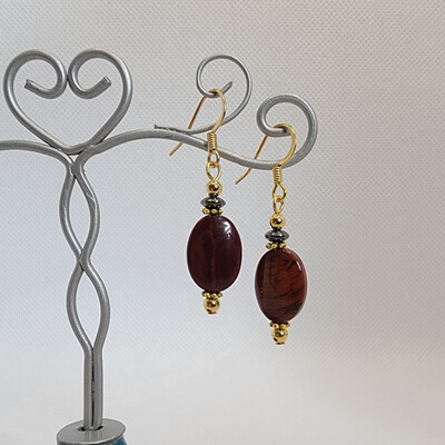 Apple Jasper Earrings