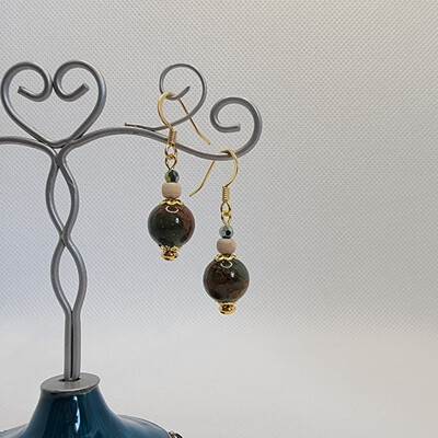 Green Opal Earrings