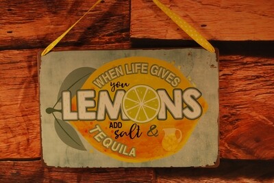 Lemon Metal Tequila Sign