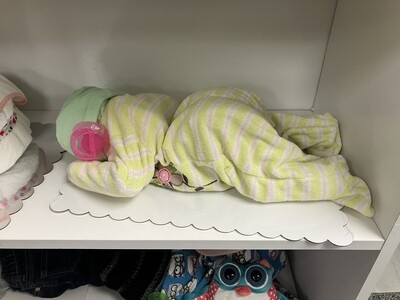 Sleeping Baby Diaper Cake-Flower Child