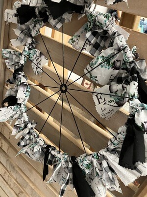 Wagon Wheel Wreath-Home/Live Simply-14in