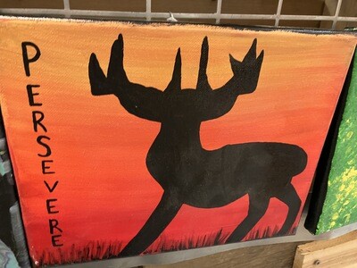 Persevere Silhouette Canvas