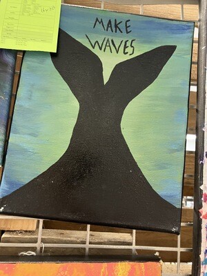 Make Waves Silhouette Canvas