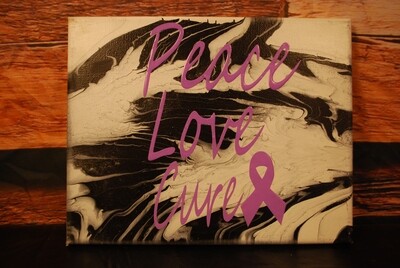 Peace, Love, Cure Canvas
