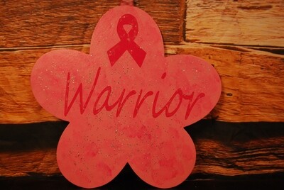 Pink Awareness Wood Flower