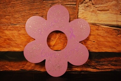 Purple Awareness Wood Flower