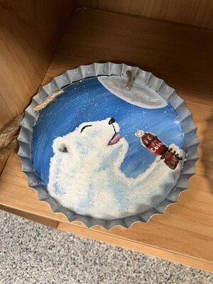 Cola Bear on Metal Bottle Cap