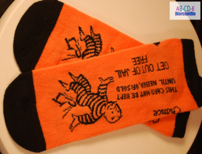 Board Game Fun Socks-Monopoly Chance Card